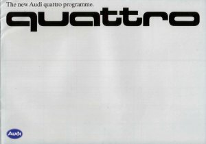 1985 – Quattro Model Range (UK)