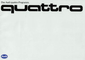 1986 – Quattro Model Range (CH)