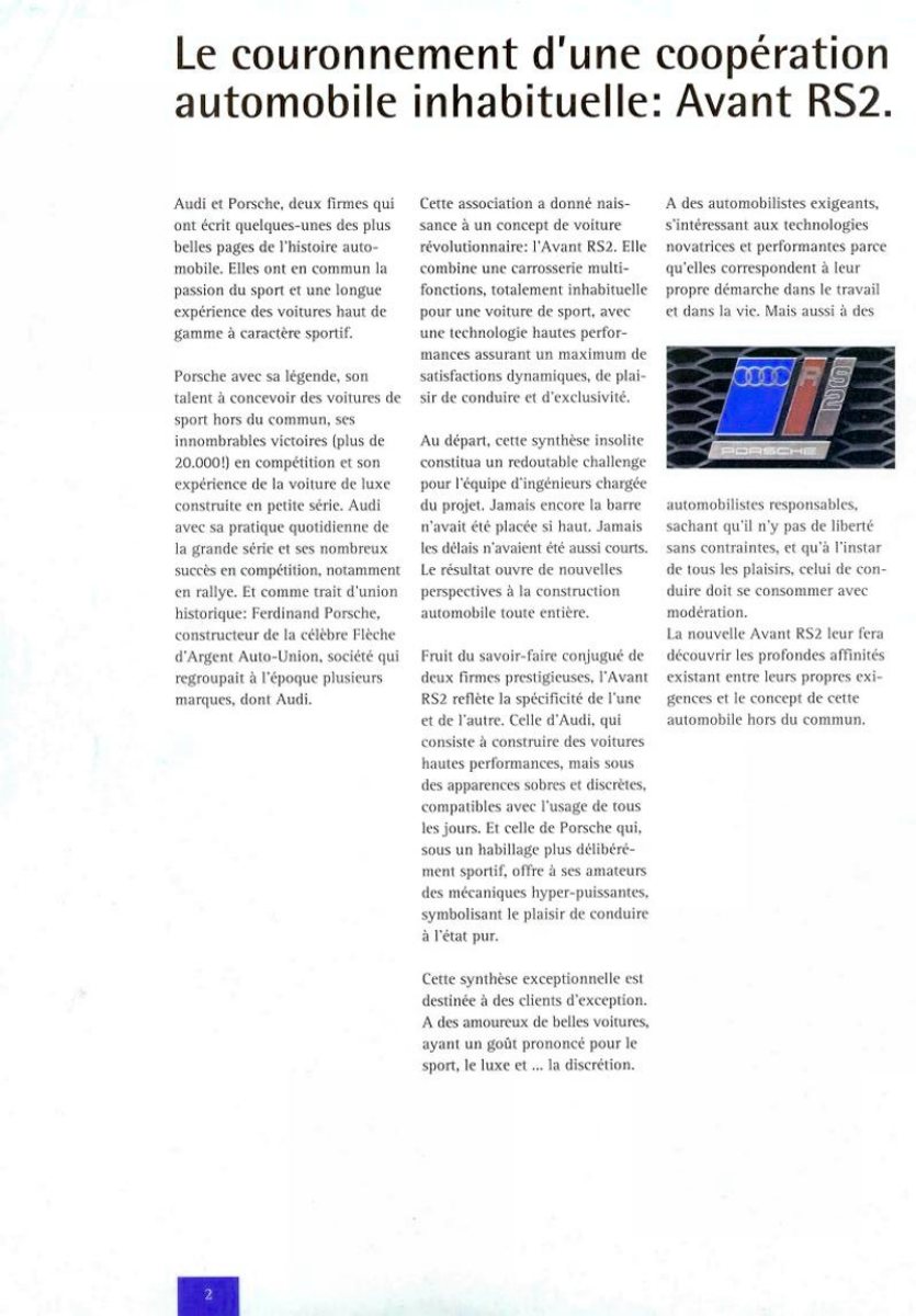 1994 – Avant RS2 (FR) Preview Page 2