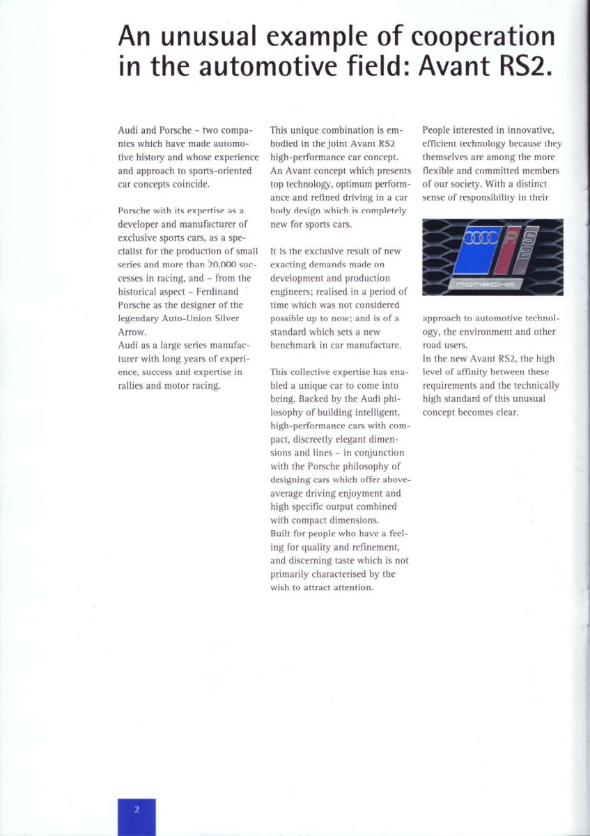 1994 – Avant RS2 (INT) Preview Page 2