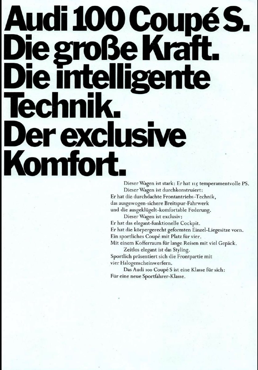 1971 – 100 Coupe S (DE) Preview Page 2