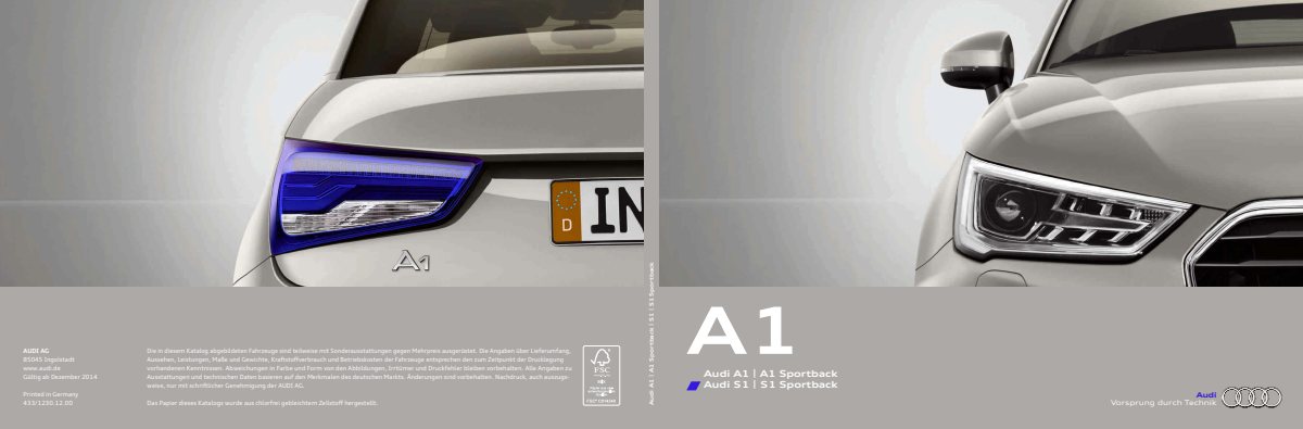 2015 – A1 & Sportback (DE) Preview Page 1