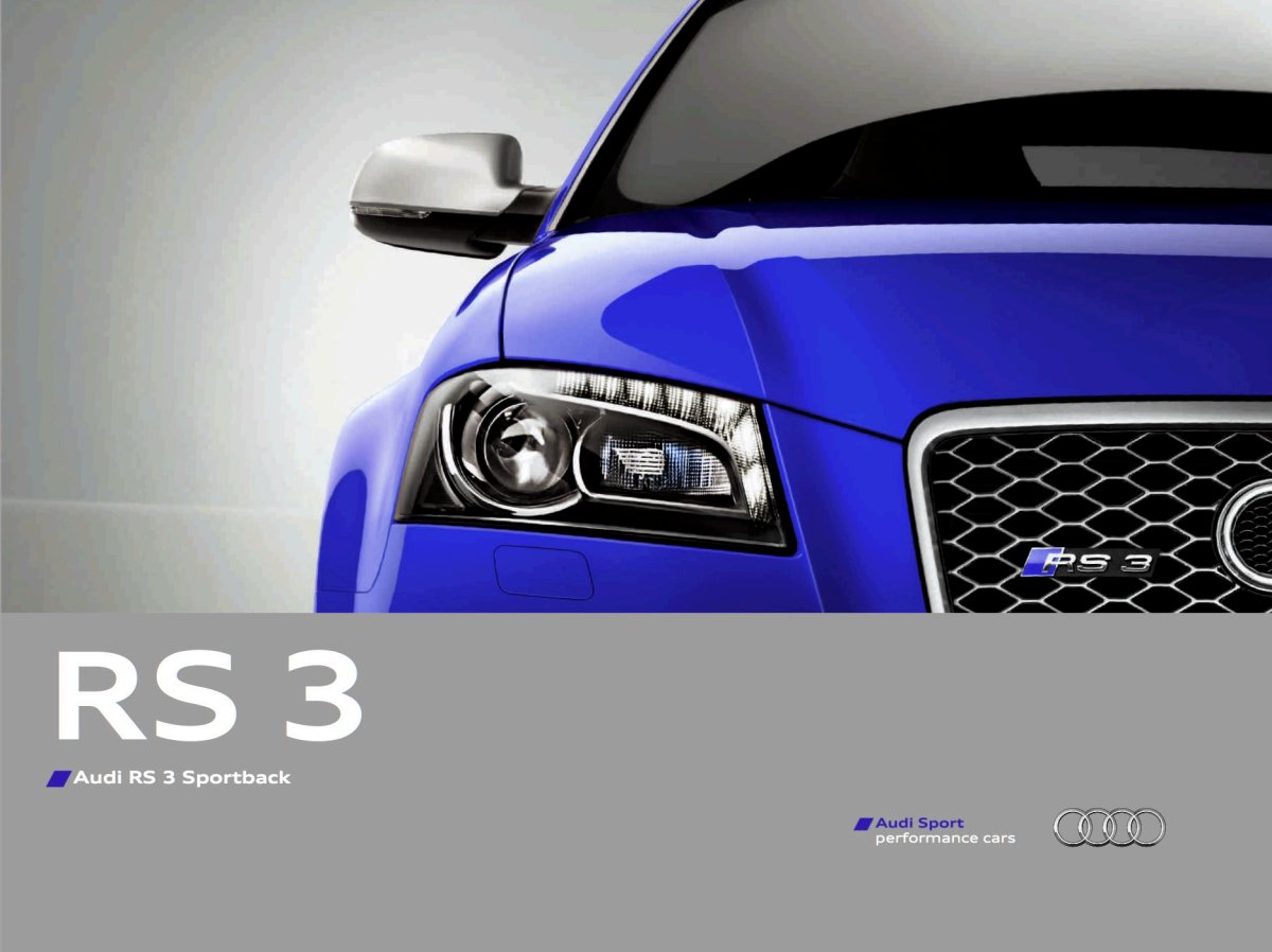 2011 – RS3 Sportback (DE) Preview Page 1