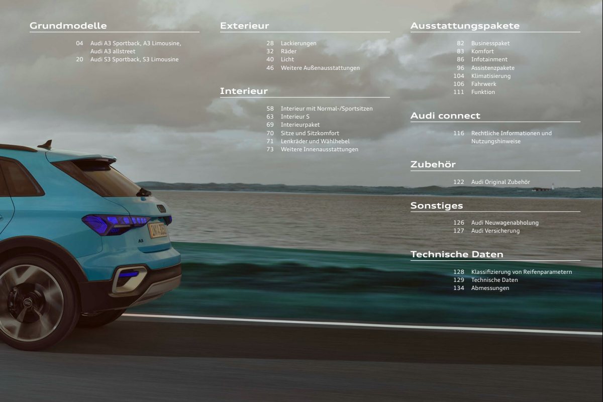 2024 – A3 Sportback & Sedan (DE) Preview Page 3