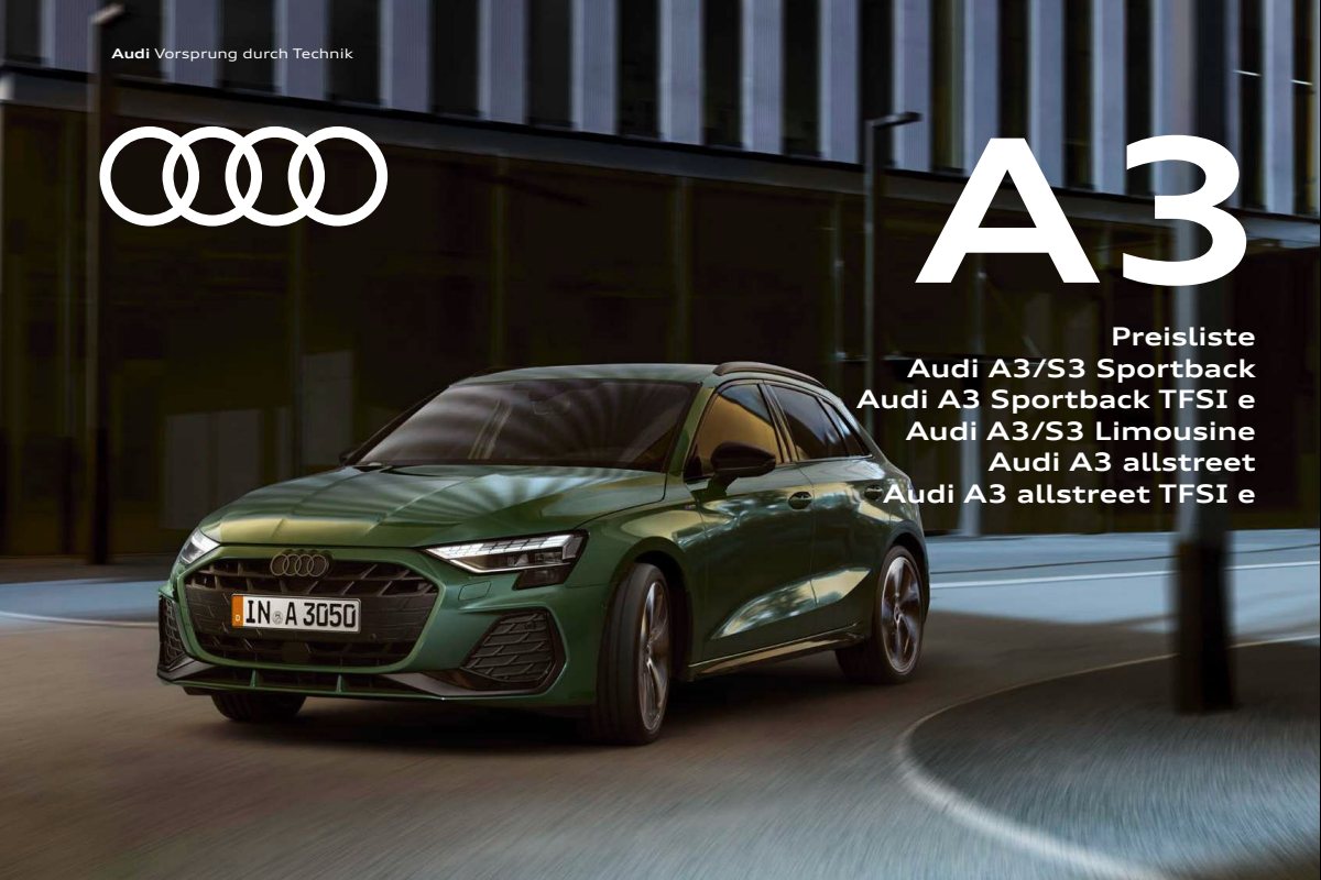 2025 – A3 Sportback & Sedan (DE) Preview Page 1