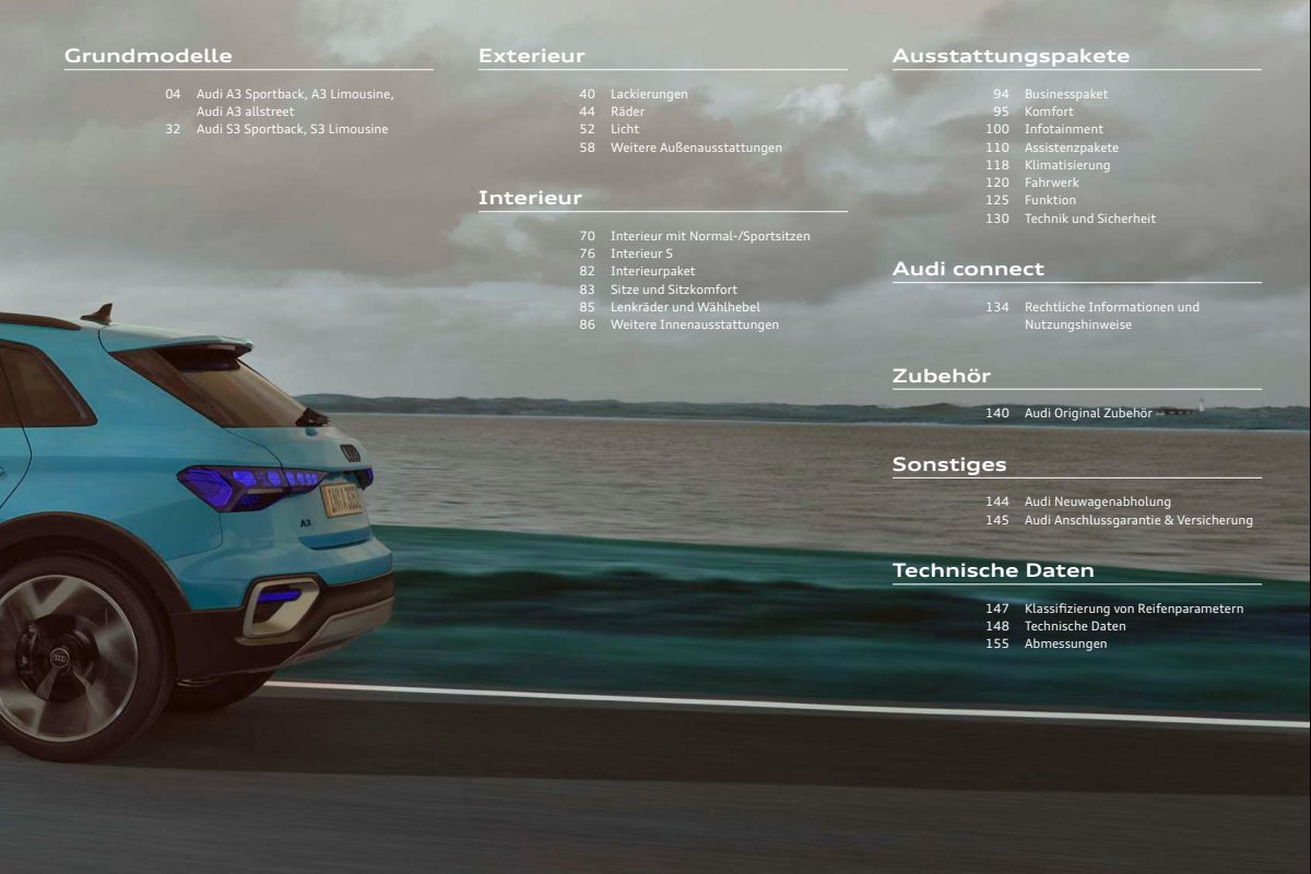 2025 – A3 Sportback & Sedan (DE) Preview Page 3