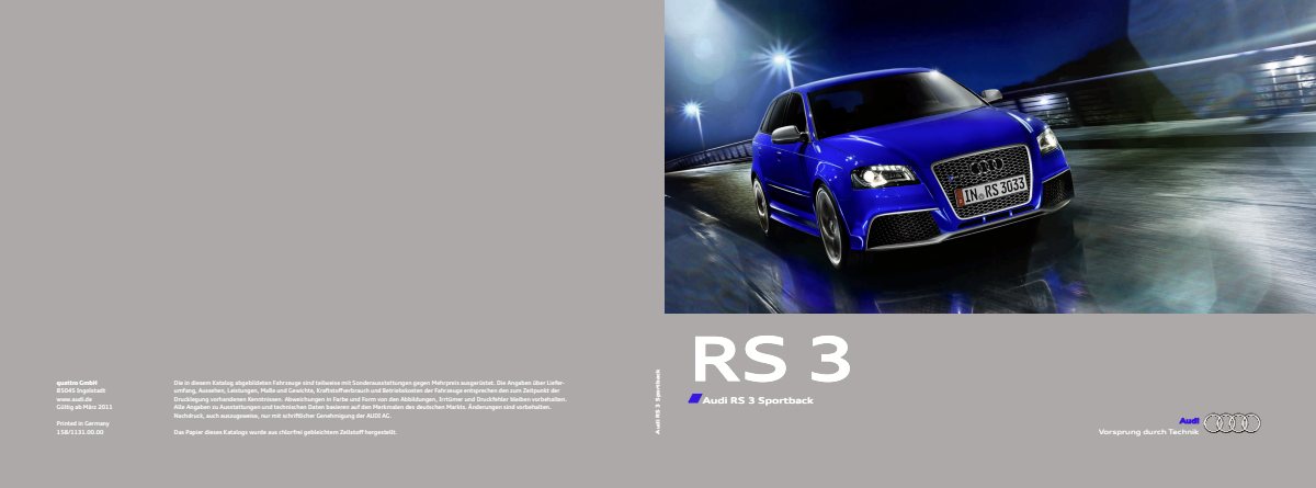 2011 – RS3 Sportback (DE) Preview Page 1