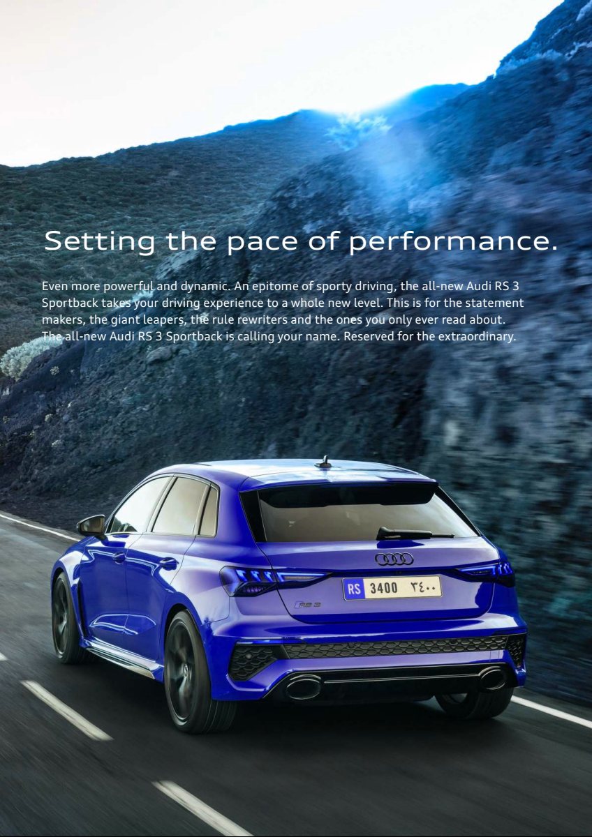2022 – RS3 Sportback (ME) Preview Page 2