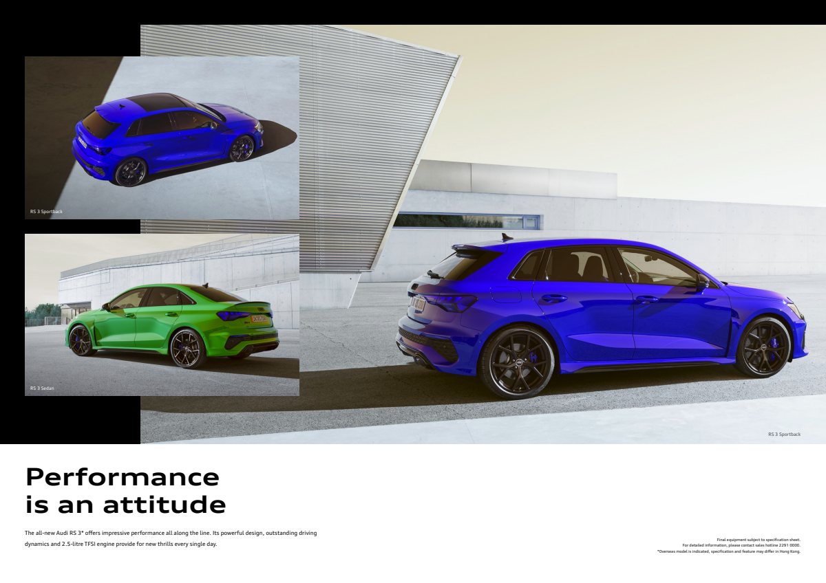 2024 – RS3 Sportback & Sedan (HK) Preview Page 2
