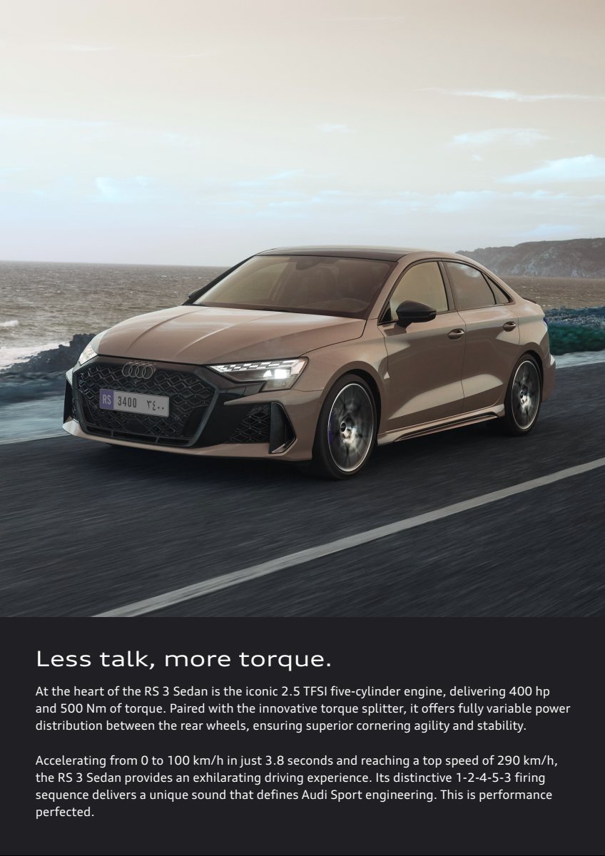 2025 – RS3 Sedan (ME) Preview Page 2