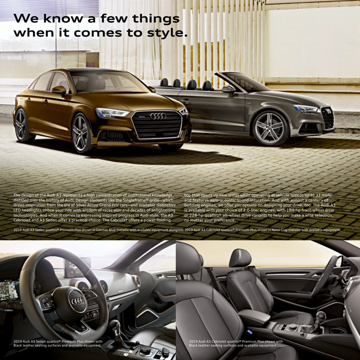 2019 – A3 Model Range (US) Preview Page 3