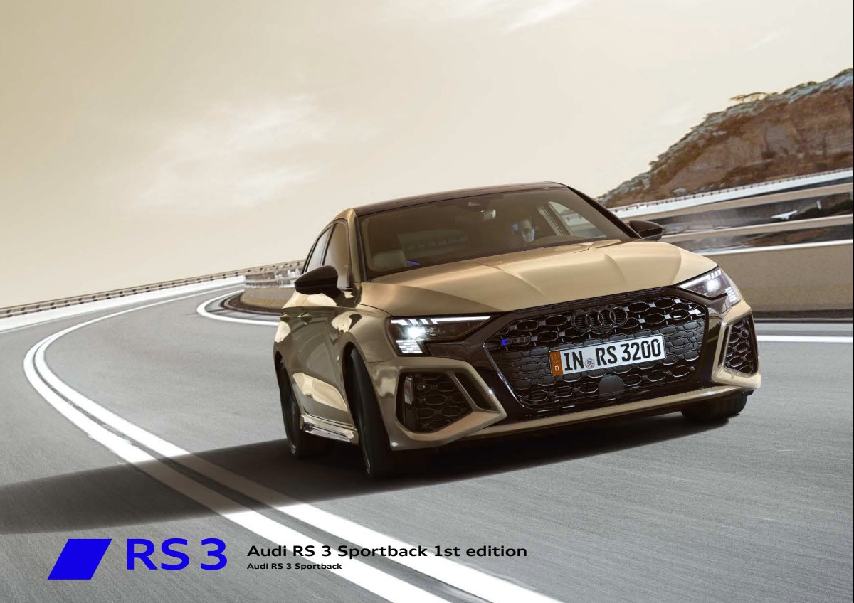 2022 – RS3 Sportback 1st Edition (JP) Preview Page 1