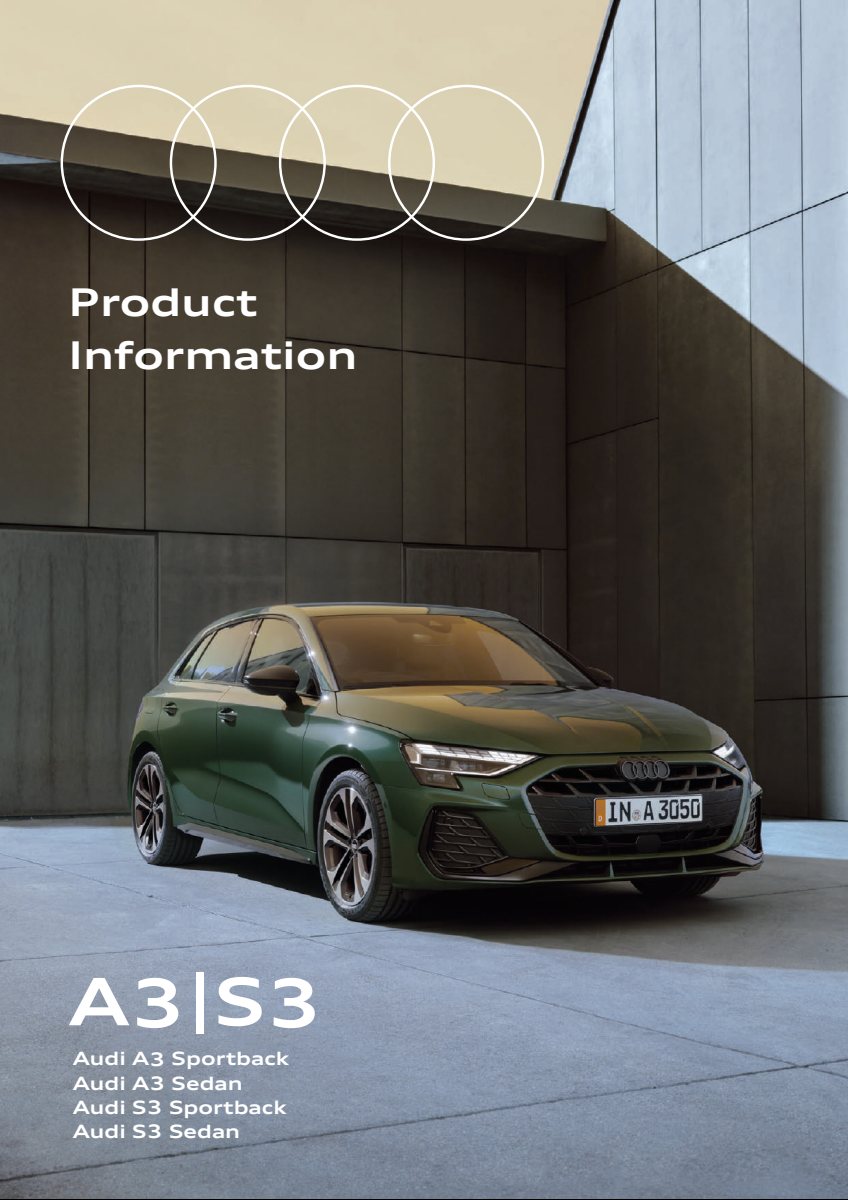 2025 – A3 Sportback & Sedan (JP) Preview Page 1