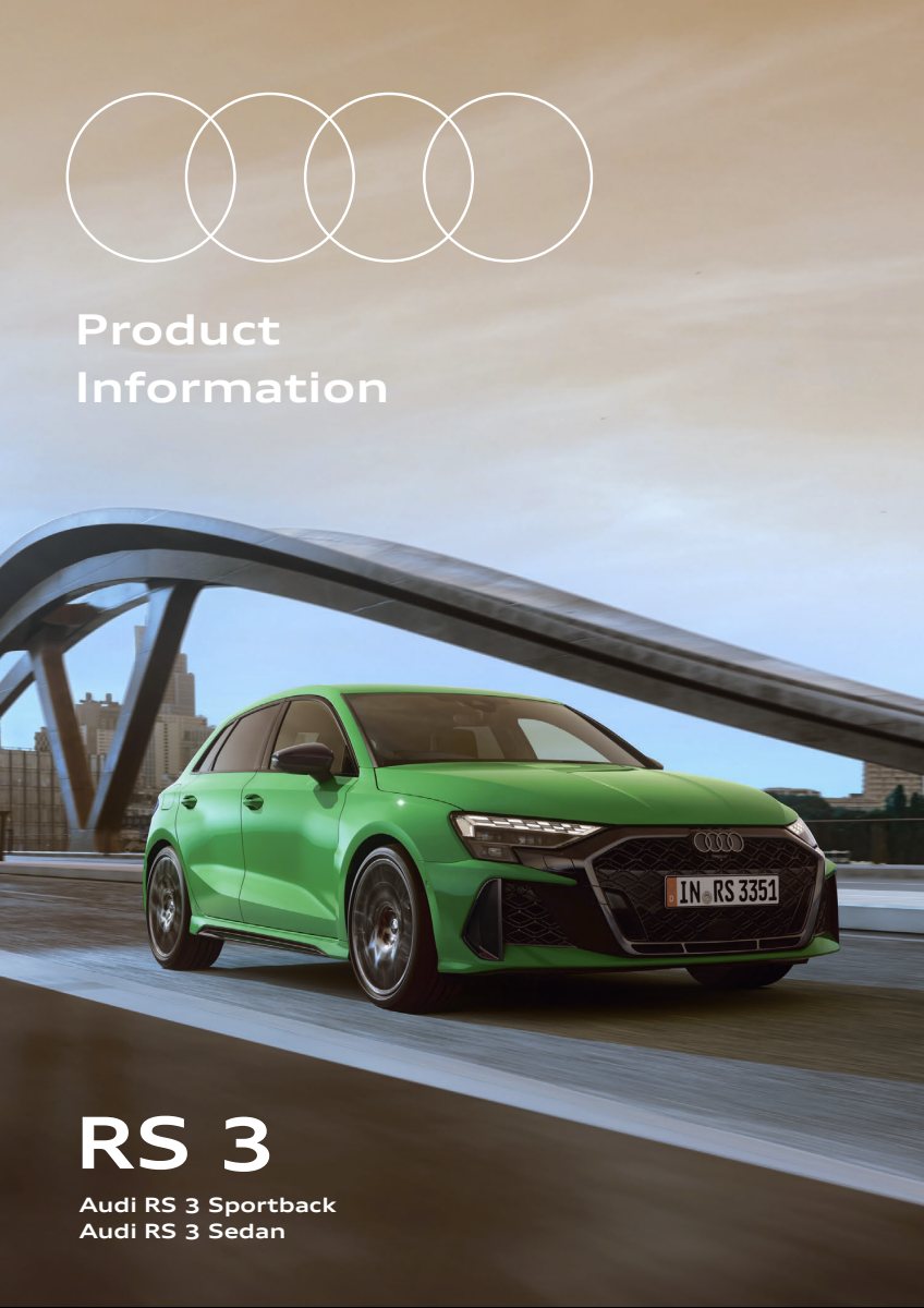 2025 – RS3 Sportback & Sedan (JP) Preview Page 1