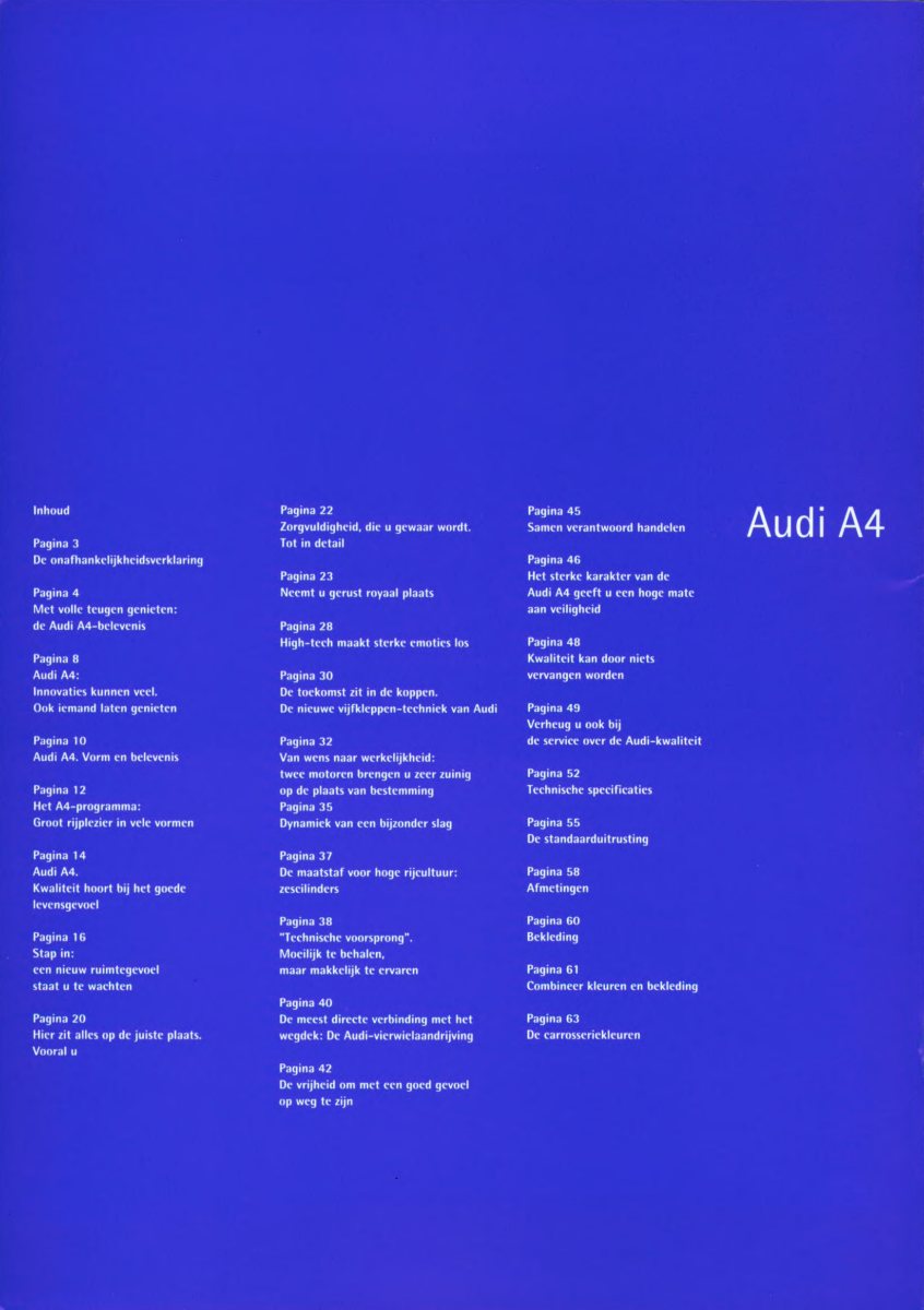 1994 – A4 Sedan (NL) Preview Page 2