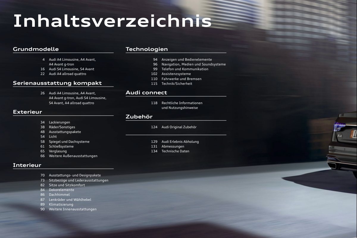 2023 – A4 Model Range (DE) Preview Page 2