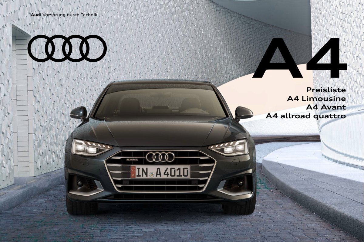 2024 – A4 Model Range (DE) Preview Page 1