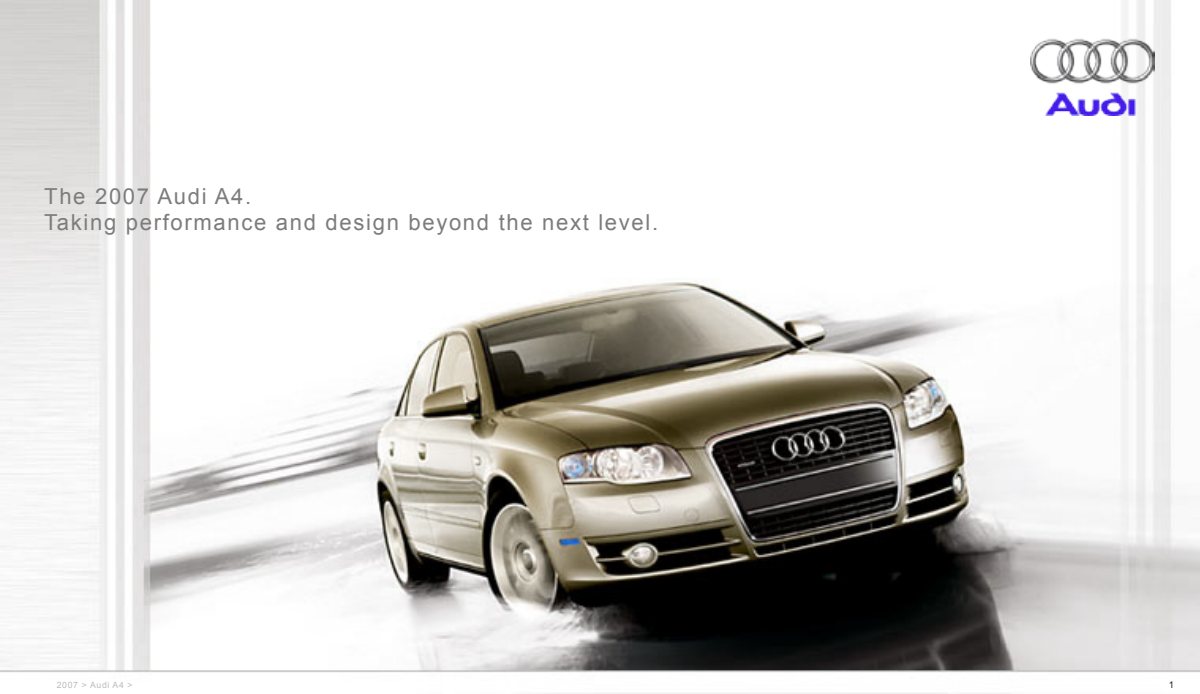 2007 – A4 Sedan & Avant (US) Preview Page 1