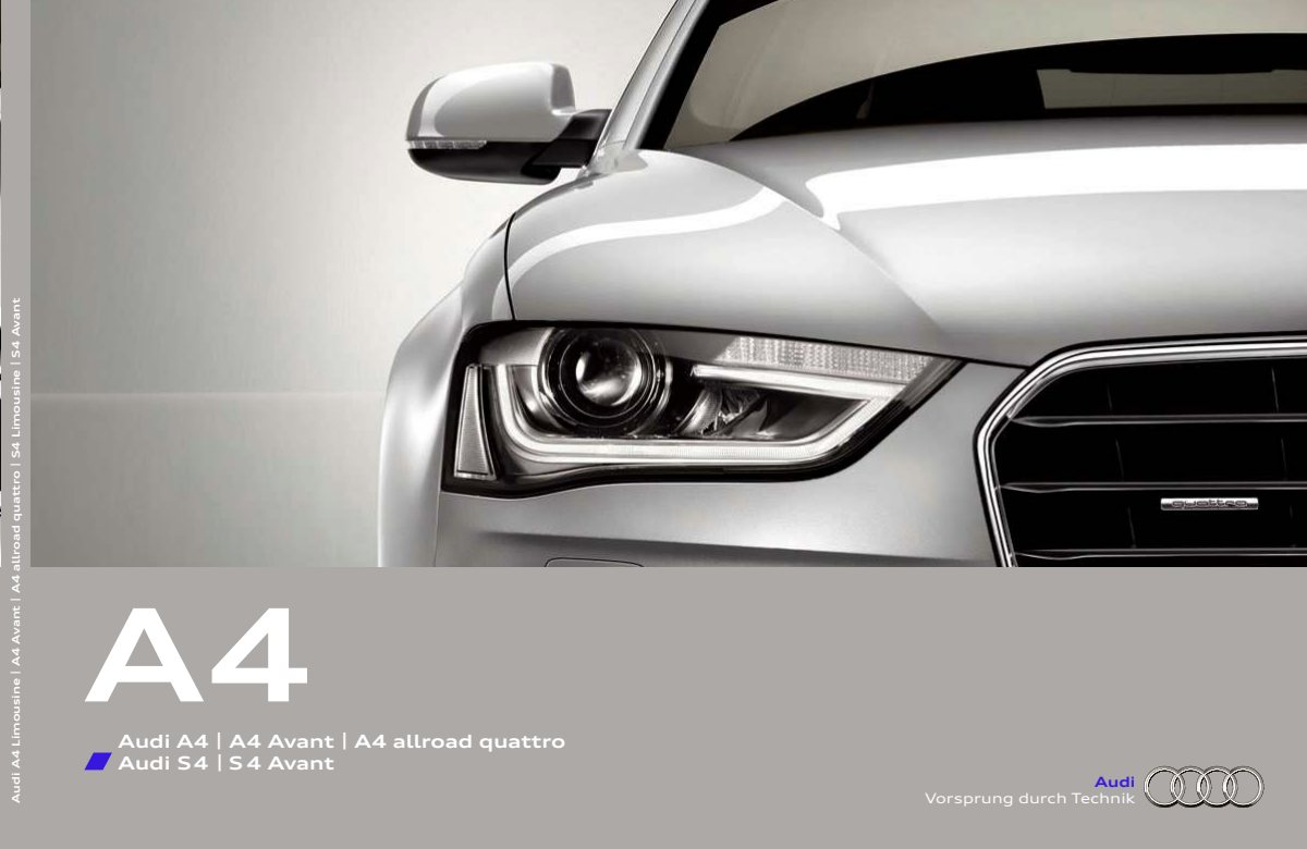 2012 – A4 Sedan & Avant (DE) Preview Page 1
