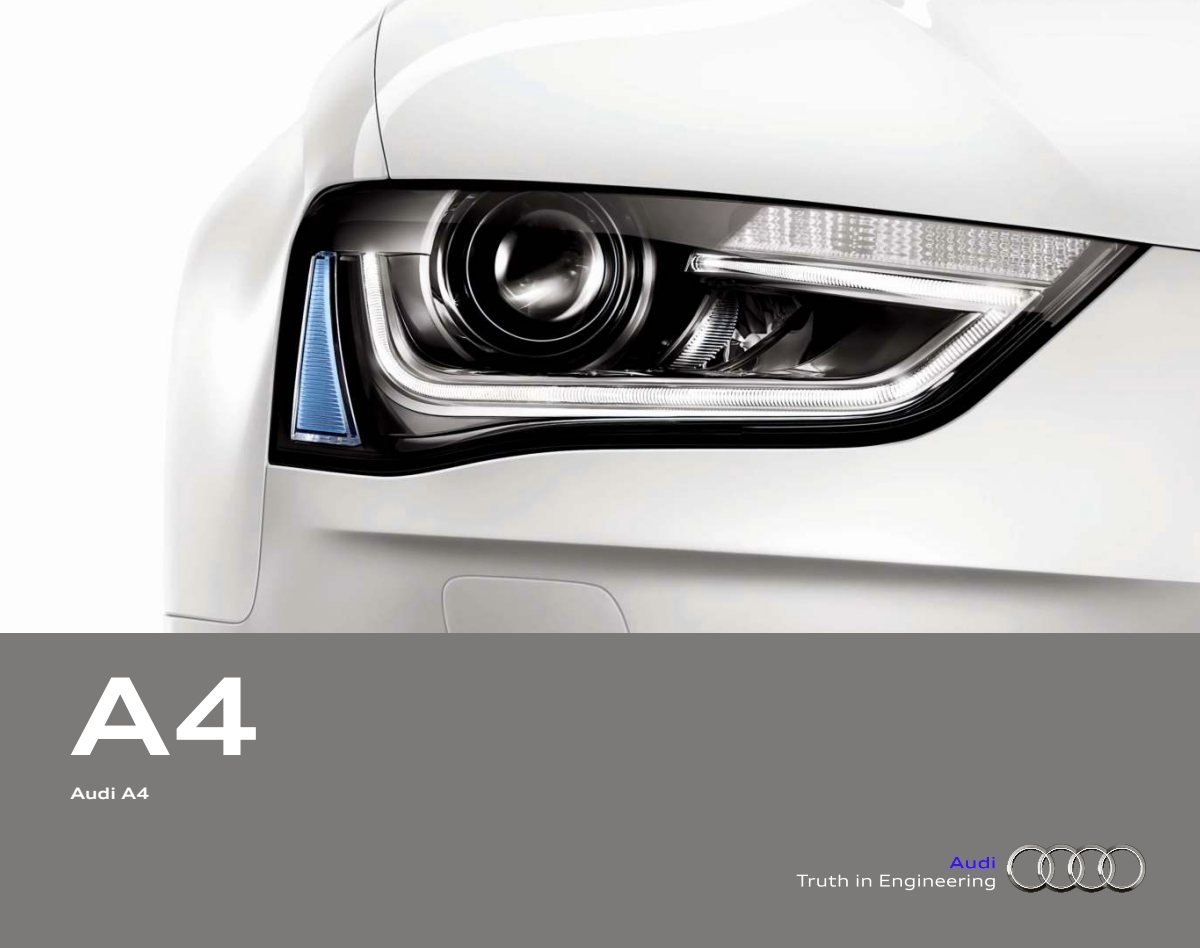 2013 – A4 Sedan (US) Preview Page 1
