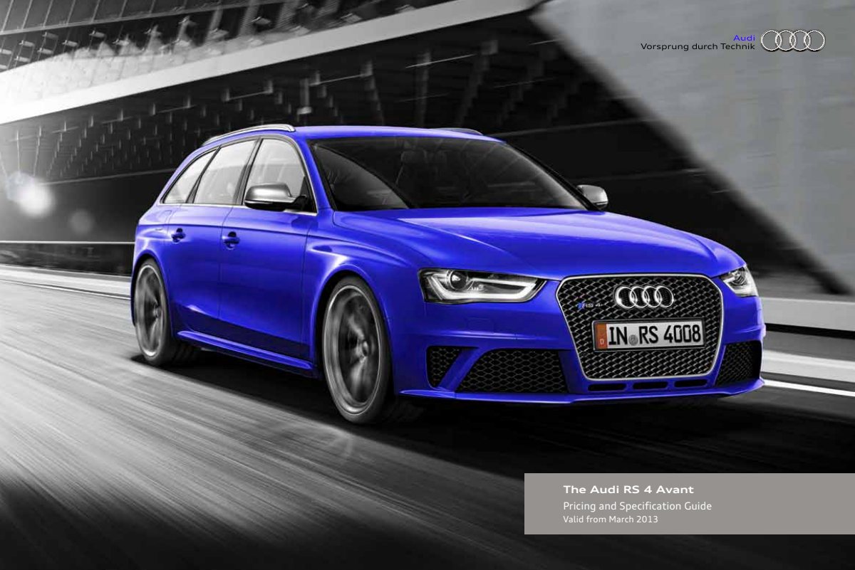 2013 – RS4 Avant (UK) Preview Page 1