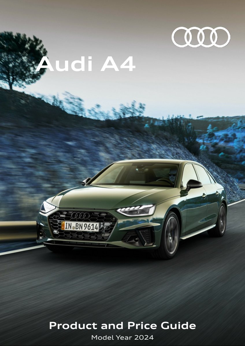 2024 – A4 Model Range (IE) Preview Page 1