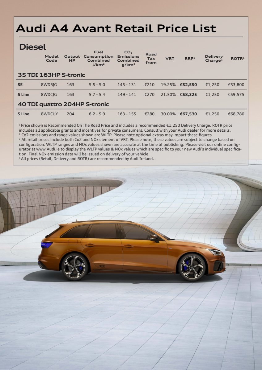 2024 – A4 Model Range (IE) Preview Page 3
