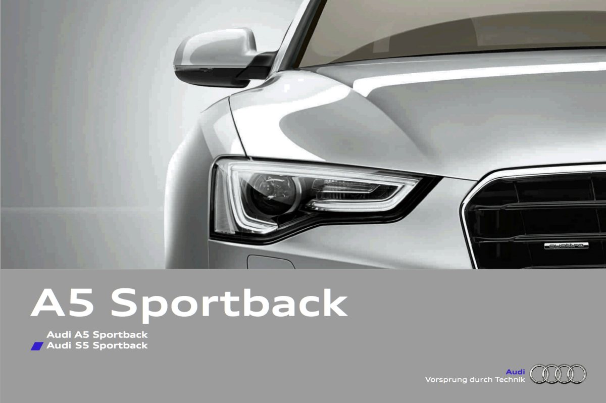 2014 – A5 Sportback (DE) Preview Page 1