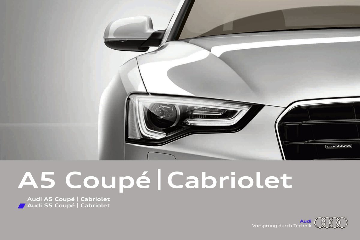 2015 – A5 Coupe & Cabrio (DE) Preview Page 1