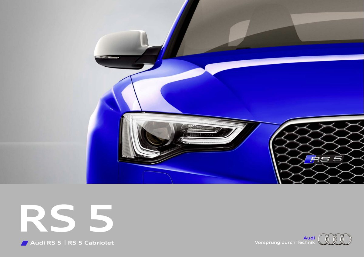 2015 – RS5 Coupe & Cabrio (JP) Preview Page 1