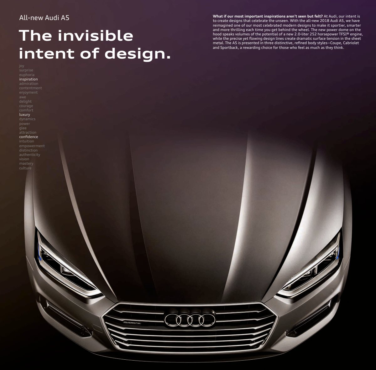 2018 – A5 Model Range (US) Preview Page 2