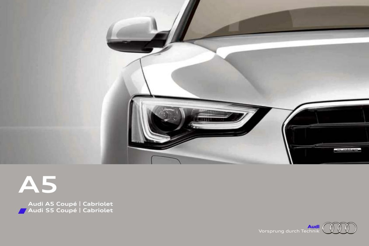 2013 – A5 Coupe & Cabrio (DE) Preview Page 1
