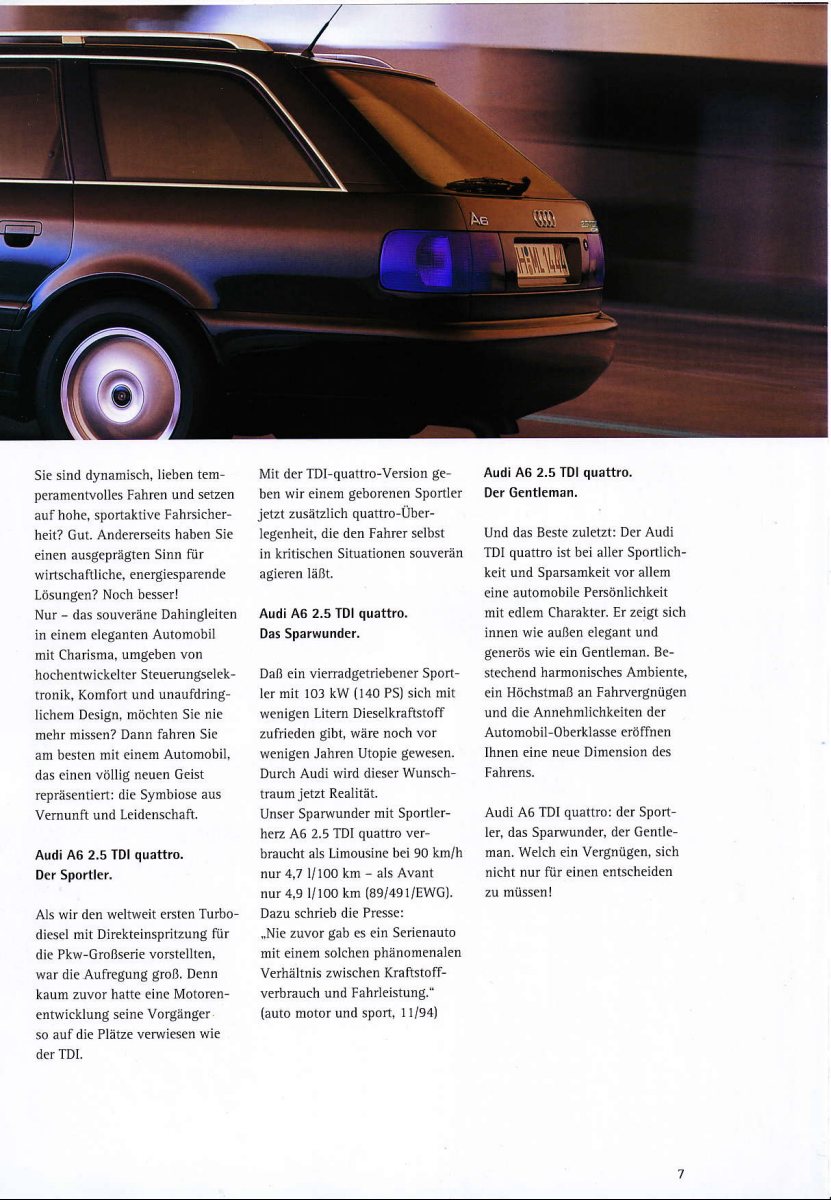 1995 – A6 2.5 TDi Quattro (DE) Preview Page 3