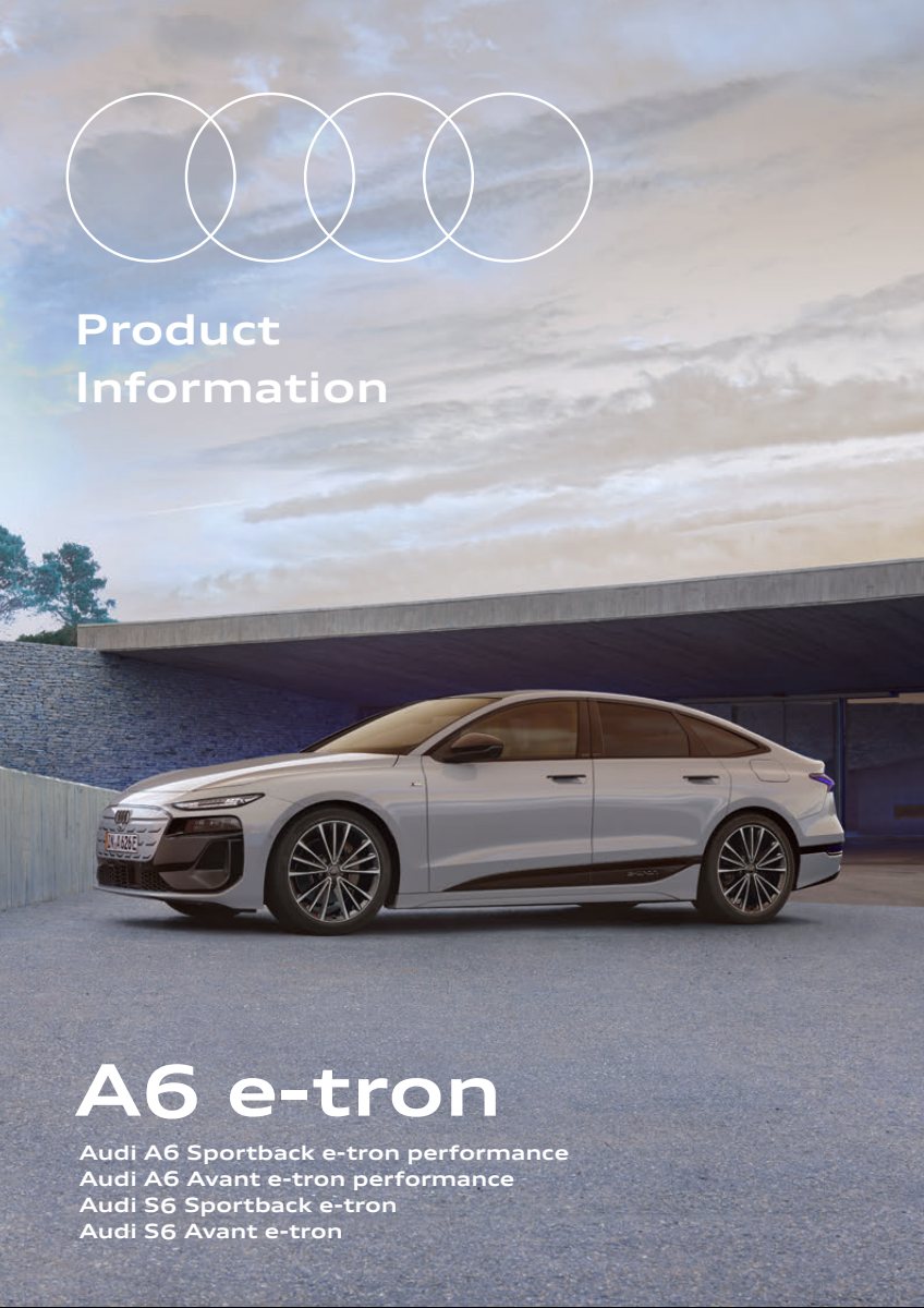 2025 – A6 e-tron Sportback & Avant (JP) Preview Page 1