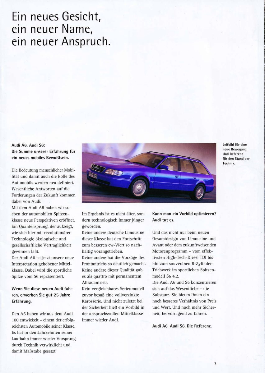 1994 – A6 & S6 Sedan & Avant (DE) Preview Page 3