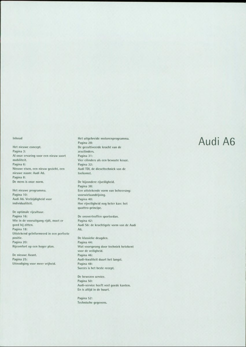 1995 – A6 Sedan & Avant (NL) Preview Page 2