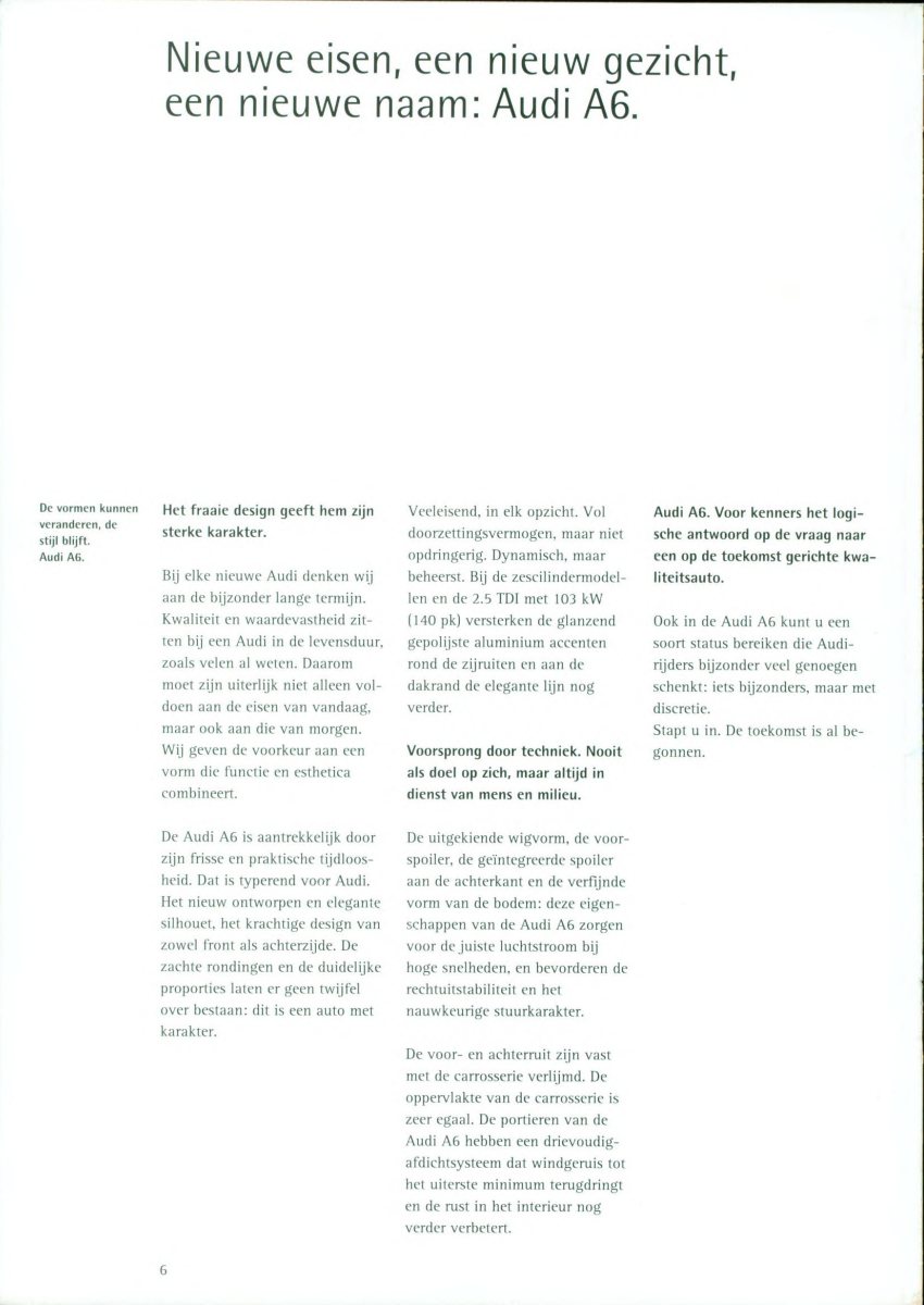 1995 – A6 Sedan & Avant (NL) Preview Page 6
