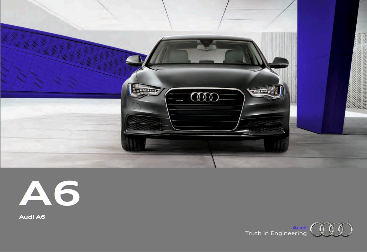 2012 – A6 Sedan (US) Preview Page 1