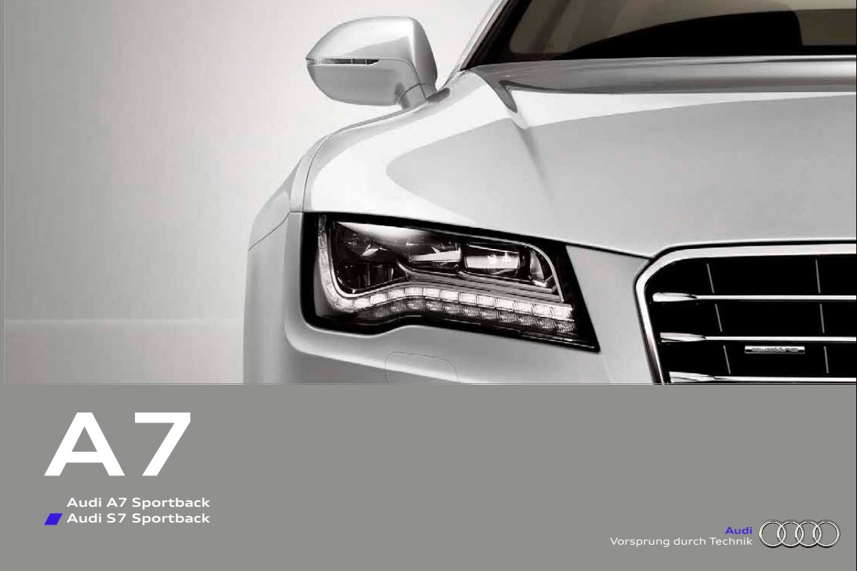2013 – A7 Sportback (INT) Preview Page 1