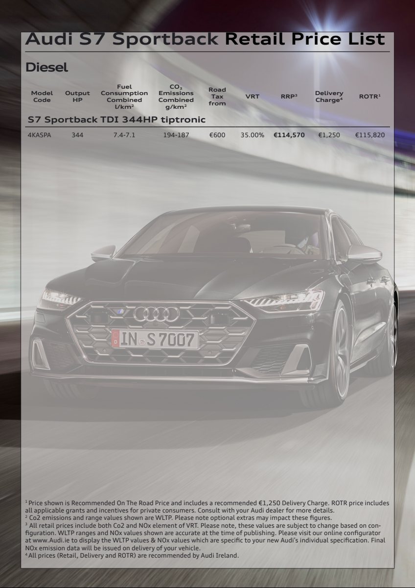 2024 – A7 Sportback Model Range (IE) Preview Page 3