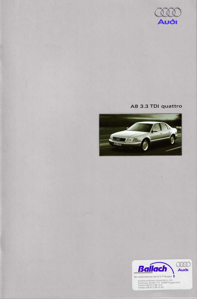 1999 – A8 3.3 TDi Quattro (CH) Preview Page 1