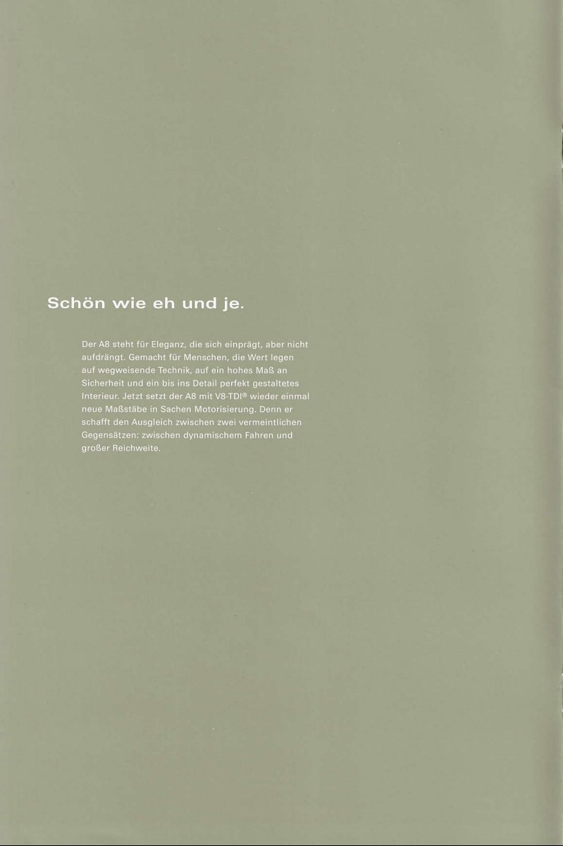 1999 – A8 3.3 TDi Quattro (CH) Preview Page 2