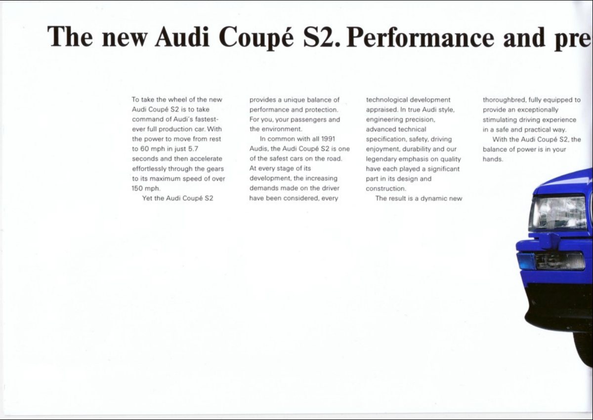 1991 – Coupe S2 (UK) Preview Page 2