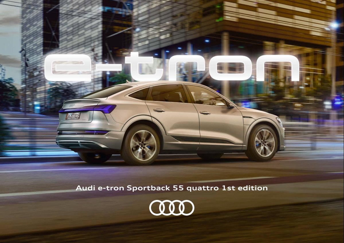 2020 – e-tron Sportback 1st Edition (JP) Preview Page 1