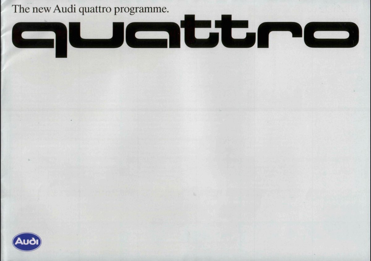 1985 – Quattro Model Range (UK) Preview Page 1