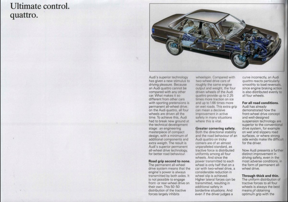 1985 – Quattro Model Range (UK) Preview Page 2
