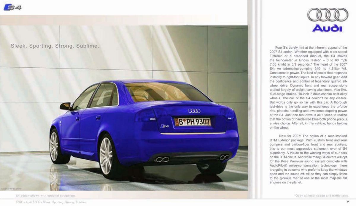 2007 – S & RS Model Range (US) Preview Page 2