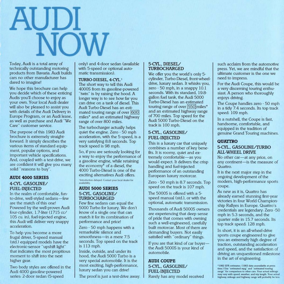 1983 – Model Range (US) Preview Page 2