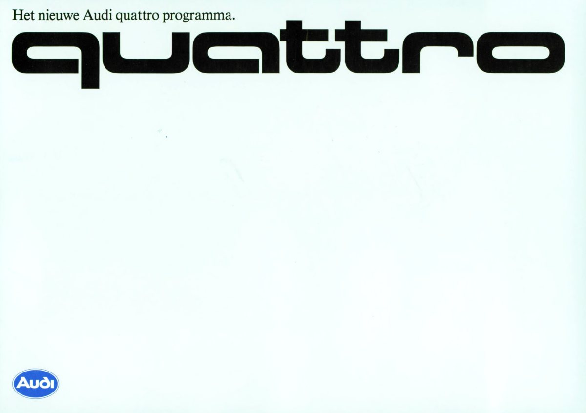 1985 – Quattro Model Range (NL) Preview Page 1