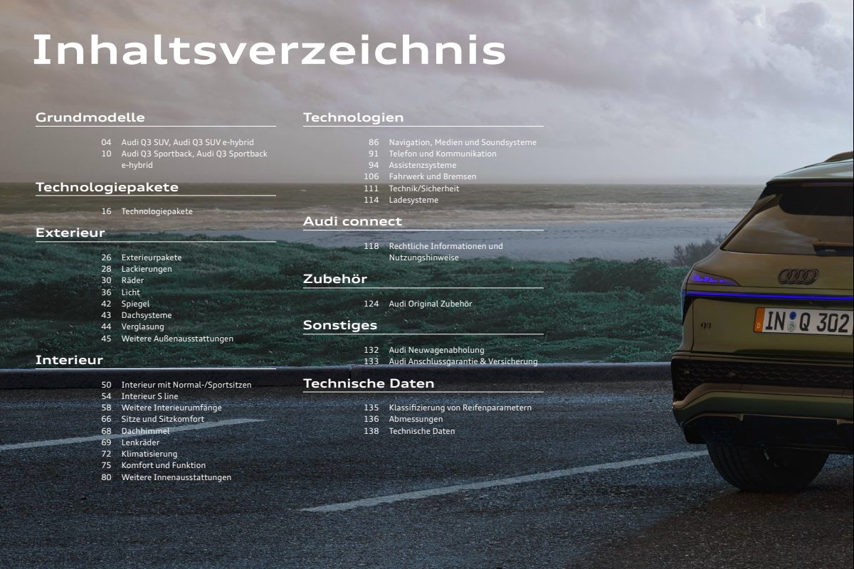 2026 – Q3 & Sportback (DE) Preview Page 2